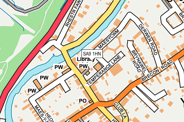 SA9 1HN map - OS OpenMap – Local (Ordnance Survey) SA9 1HN map - OS OpenMap – Local (Ordnance Survey)