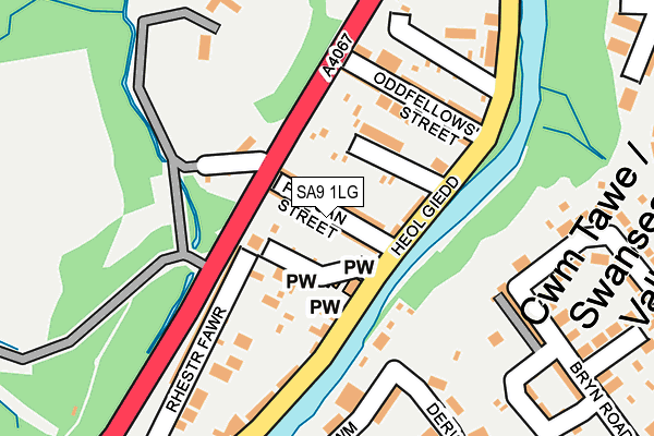 SA9 1LG map - OS OpenMap – Local (Ordnance Survey) SA9 1LG map - OS OpenMap – Local (Ordnance Survey)