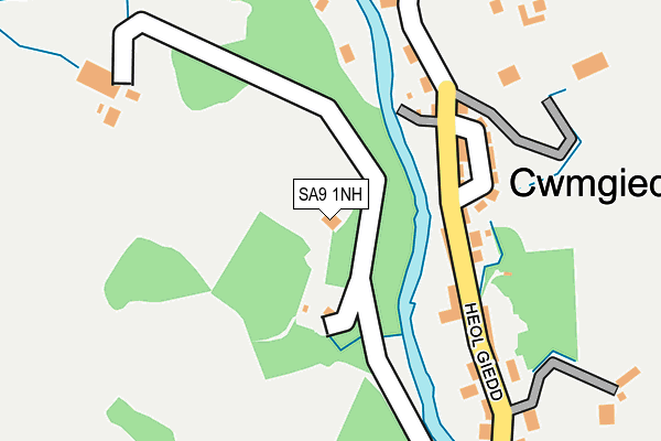 SA9 1NH map - OS OpenMap – Local (Ordnance Survey) SA9 1NH map - OS OpenMap – Local (Ordnance Survey)