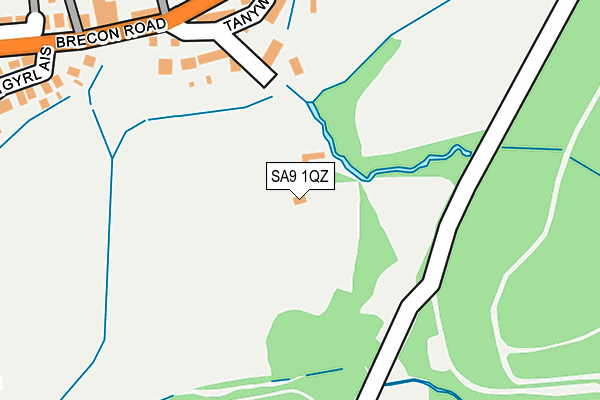 SA9 1QZ map - OS OpenMap – Local (Ordnance Survey) SA9 1QZ map - OS OpenMap – Local (Ordnance Survey)