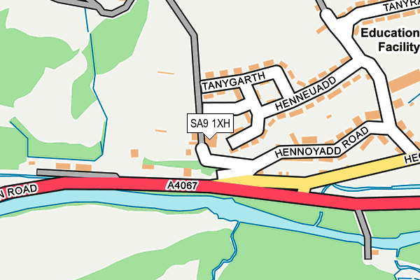 SA9 1XH map - OS OpenMap – Local (Ordnance Survey) SA9 1XH map - OS OpenMap – Local (Ordnance Survey)