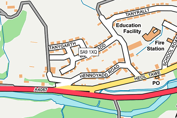 SA9 1XQ map - OS OpenMap – Local (Ordnance Survey) SA9 1XQ map - OS OpenMap – Local (Ordnance Survey)