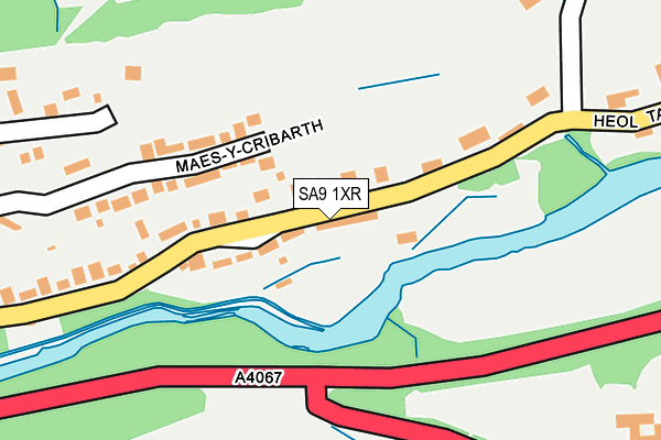 SA9 1XR map - OS OpenMap – Local (Ordnance Survey) SA9 1XR map - OS OpenMap – Local (Ordnance Survey)