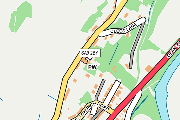 SA9 2BY map - OS OpenMap – Local (Ordnance Survey) SA9 2BY map - OS OpenMap – Local (Ordnance Survey)