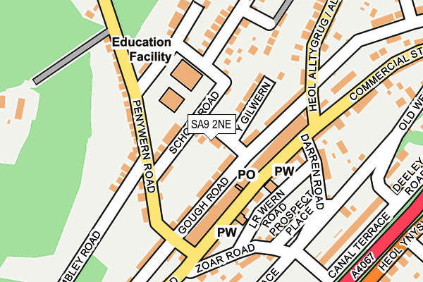 SA9 2NE map - OS OpenMap – Local (Ordnance Survey) SA9 2NE map - OS OpenMap – Local (Ordnance Survey)