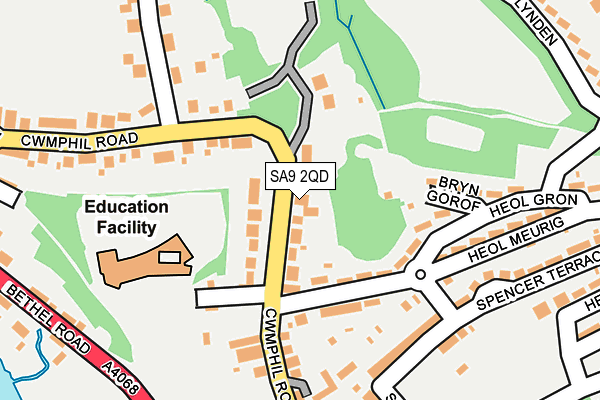 SA9 2QD map - OS OpenMap – Local (Ordnance Survey) SA9 2QD map - OS OpenMap – Local (Ordnance Survey)