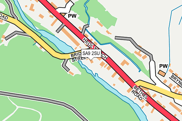 SA9 2SU map - OS OpenMap – Local (Ordnance Survey) SA9 2SU map - OS OpenMap – Local (Ordnance Survey)