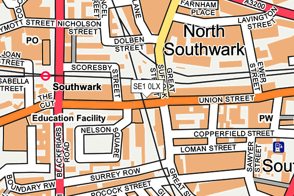 SE1 0LX map - OS OpenMap – Local (Ordnance Survey) SE1 0LX map - OS OpenMap – Local (Ordnance Survey)