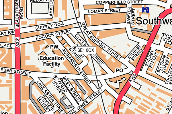 SE1 0QX map - OS OpenMap – Local (Ordnance Survey) SE1 0QX map - OS OpenMap – Local (Ordnance Survey)