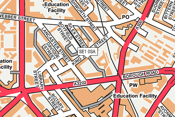 SE1 0SA map - OS OpenMap – Local (Ordnance Survey) SE1 0SA map - OS OpenMap – Local (Ordnance Survey)
