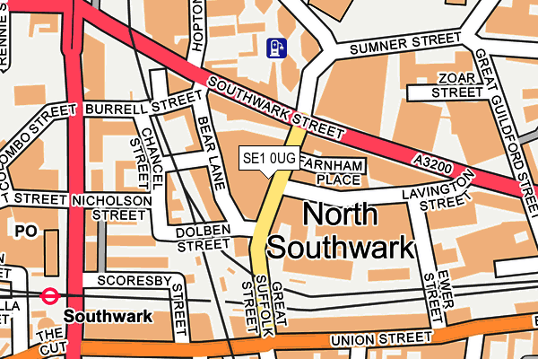 SE1 0UG map - OS OpenMap – Local (Ordnance Survey) SE1 0UG map - OS OpenMap – Local (Ordnance Survey)