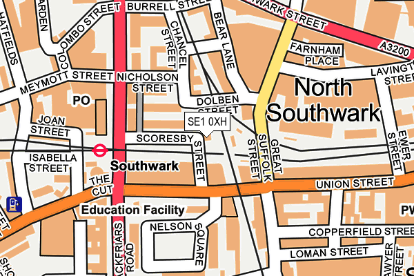 SE1 0XH map - OS OpenMap – Local (Ordnance Survey)