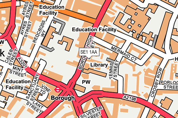 SE1 1AA map - OS OpenMap – Local (Ordnance Survey) SE1 1AA map - OS OpenMap – Local (Ordnance Survey)