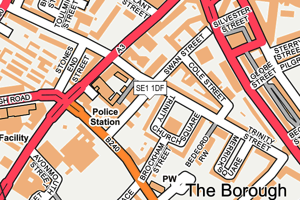 SE1 1DF map - OS OpenMap – Local (Ordnance Survey) SE1 1DF map - OS OpenMap – Local (Ordnance Survey)