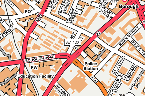 SE1 1DX map - OS OpenMap – Local (Ordnance Survey) SE1 1DX map - OS OpenMap – Local (Ordnance Survey)