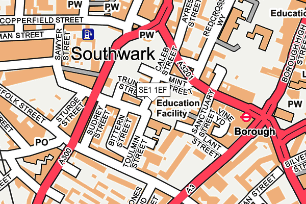 SE1 1EF map - OS OpenMap – Local (Ordnance Survey) SE1 1EF map - OS OpenMap – Local (Ordnance Survey)