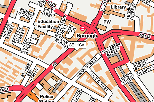 SE1 1GA map - OS OpenMap – Local (Ordnance Survey) SE1 1GA map - OS OpenMap – Local (Ordnance Survey)