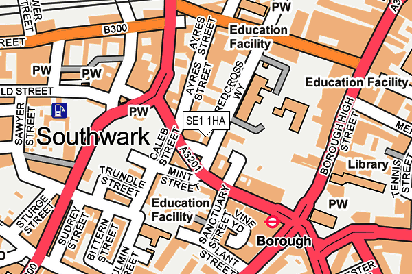 SE1 1HA map - OS OpenMap – Local (Ordnance Survey) SE1 1HA map - OS OpenMap – Local (Ordnance Survey)