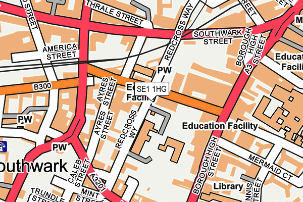 SE1 1HG map - OS OpenMap – Local (Ordnance Survey) SE1 1HG map - OS OpenMap – Local (Ordnance Survey)
