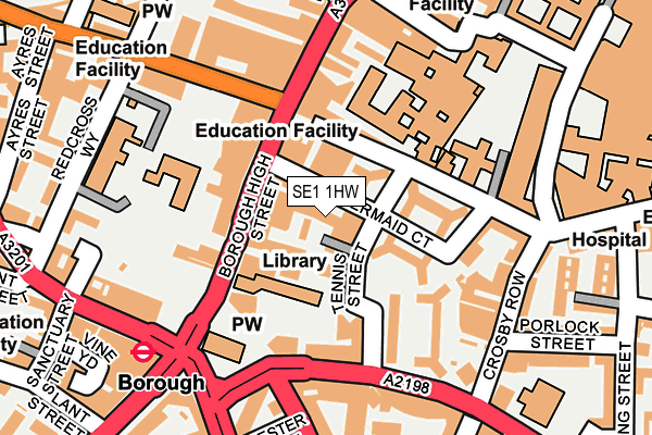 SE1 1HW map - OS OpenMap – Local (Ordnance Survey) SE1 1HW map - OS OpenMap – Local (Ordnance Survey)