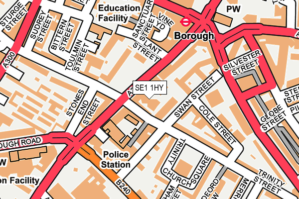 SE1 1HY map - OS OpenMap – Local (Ordnance Survey) SE1 1HY map - OS OpenMap – Local (Ordnance Survey)