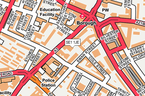 SE1 1JE map - OS OpenMap – Local (Ordnance Survey) SE1 1JE map - OS OpenMap – Local (Ordnance Survey)