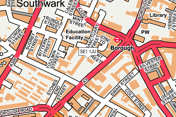 SE1 1JU map - OS OpenMap – Local (Ordnance Survey) SE1 1JU map - OS OpenMap – Local (Ordnance Survey)