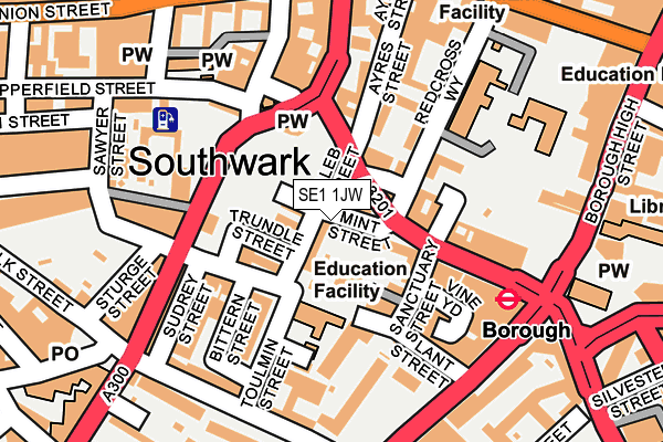 SE1 1JW map - OS OpenMap – Local (Ordnance Survey) SE1 1JW map - OS OpenMap – Local (Ordnance Survey)
