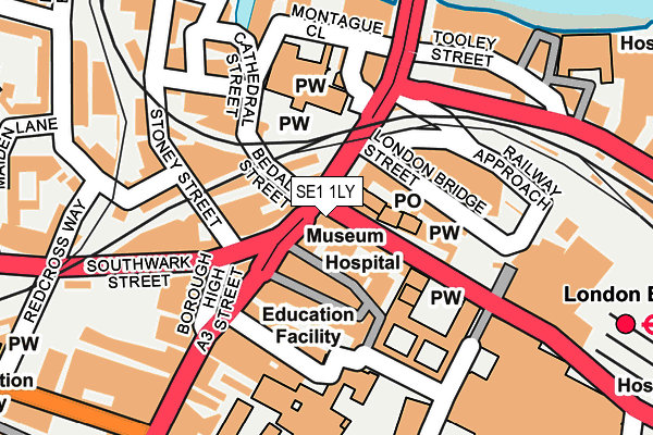 SE1 1LY map - OS OpenMap – Local (Ordnance Survey) SE1 1LY map - OS OpenMap – Local (Ordnance Survey)