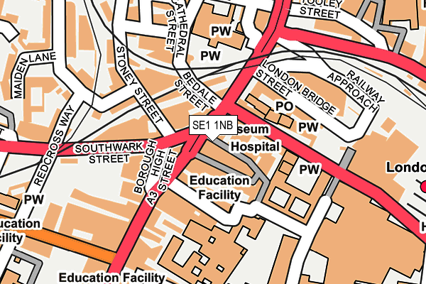 SE1 1NB map - OS OpenMap – Local (Ordnance Survey)