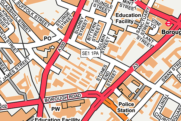 SE1 1PA map - OS OpenMap – Local (Ordnance Survey) SE1 1PA map - OS OpenMap – Local (Ordnance Survey)
