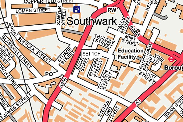 SE1 1QH map - OS OpenMap – Local (Ordnance Survey) SE1 1QH map - OS OpenMap – Local (Ordnance Survey)