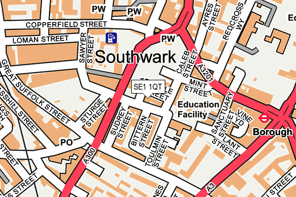 SE1 1QT map - OS OpenMap – Local (Ordnance Survey) SE1 1QT map - OS OpenMap – Local (Ordnance Survey)