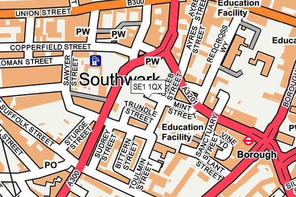 SE1 1QX map - OS OpenMap – Local (Ordnance Survey)