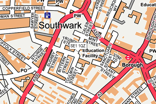 SE1 1QZ map - OS OpenMap – Local (Ordnance Survey) SE1 1QZ map - OS OpenMap – Local (Ordnance Survey)