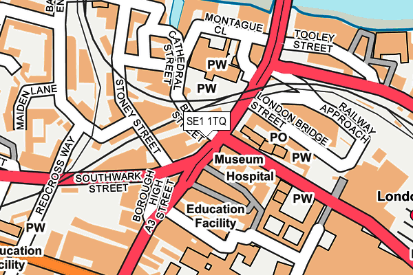 SE1 1TQ map - OS OpenMap – Local (Ordnance Survey) SE1 1TQ map - OS OpenMap – Local (Ordnance Survey)