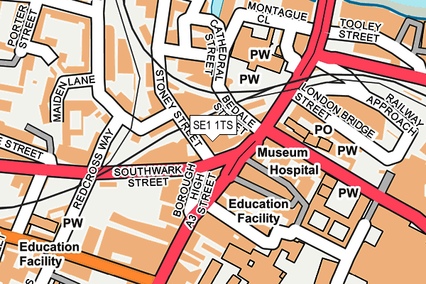 SE1 1TS map - OS OpenMap – Local (Ordnance Survey) SE1 1TS map - OS OpenMap – Local (Ordnance Survey)