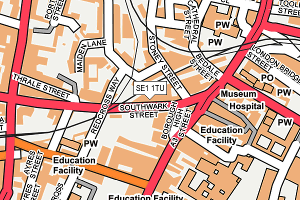 SE1 1TU map - OS OpenMap – Local (Ordnance Survey) SE1 1TU map - OS OpenMap – Local (Ordnance Survey)