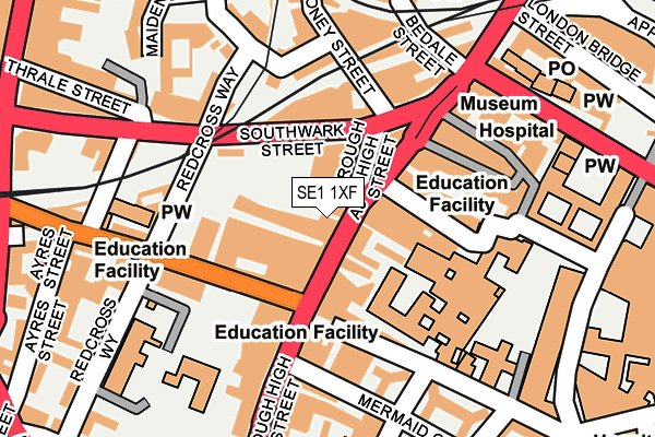 SE1 1XF map - OS OpenMap – Local (Ordnance Survey) SE1 1XF map - OS OpenMap – Local (Ordnance Survey)