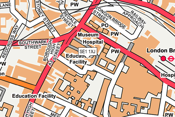 SE1 1XJ map - OS OpenMap – Local (Ordnance Survey) SE1 1XJ map - OS OpenMap – Local (Ordnance Survey)
