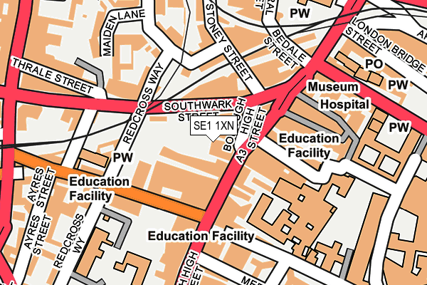 SE1 1XN map - OS OpenMap – Local (Ordnance Survey)