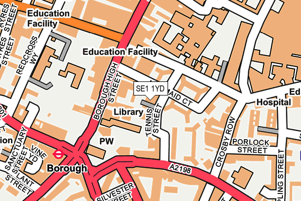 SE1 1YD map - OS OpenMap – Local (Ordnance Survey)