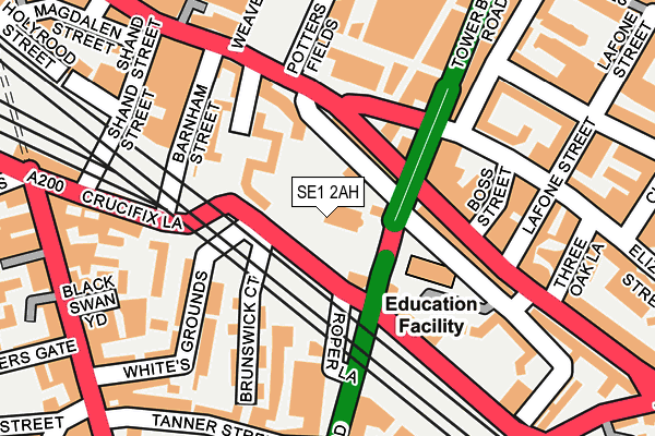 SE1 2AH map - OS OpenMap – Local (Ordnance Survey)