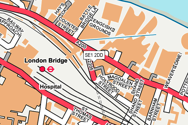 SE1 2DD map - OS OpenMap – Local (Ordnance Survey) SE1 2DD map - OS OpenMap – Local (Ordnance Survey)