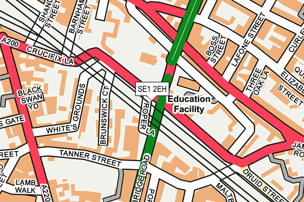 SE1 2EH map - OS OpenMap – Local (Ordnance Survey) SE1 2EH map - OS OpenMap – Local (Ordnance Survey)