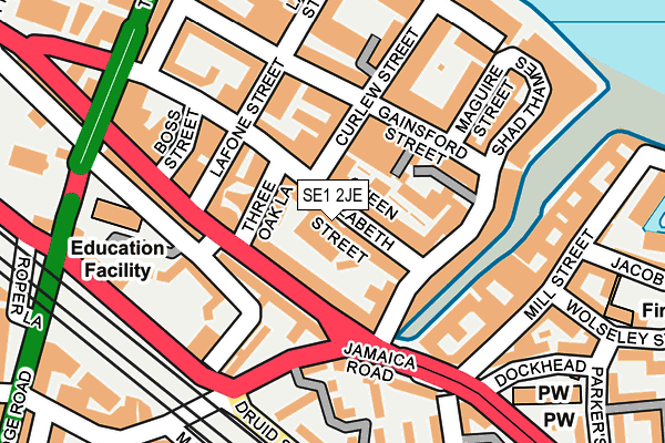 SE1 2JE map - OS OpenMap – Local (Ordnance Survey)