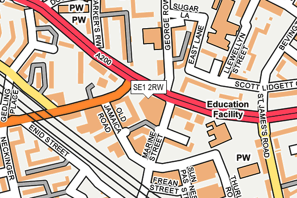 SE1 2RW map - OS OpenMap – Local (Ordnance Survey) SE1 2RW map - OS OpenMap – Local (Ordnance Survey)