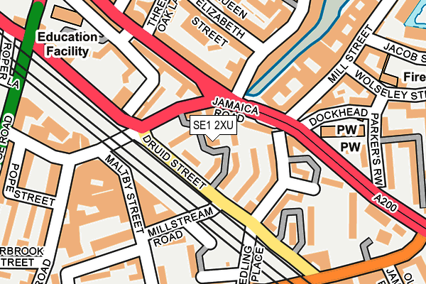 SE1 2XU map - OS OpenMap – Local (Ordnance Survey) SE1 2XU map - OS OpenMap – Local (Ordnance Survey)