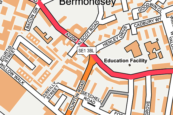 SE1 3BL map - OS OpenMap – Local (Ordnance Survey)