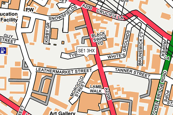 SE1 3HX map - OS OpenMap – Local (Ordnance Survey) SE1 3HX map - OS OpenMap – Local (Ordnance Survey)